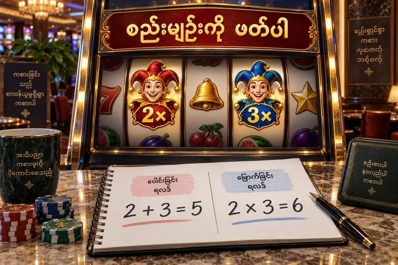 စိတ်ကူးစလော့စက်၏ 2 နှင့် 3 မြှောက်ကိန်းကို ပေါင်းခြင်းနှင့် မြှောက်ခြင်း နှိုင်းယှဉ်ပုံ