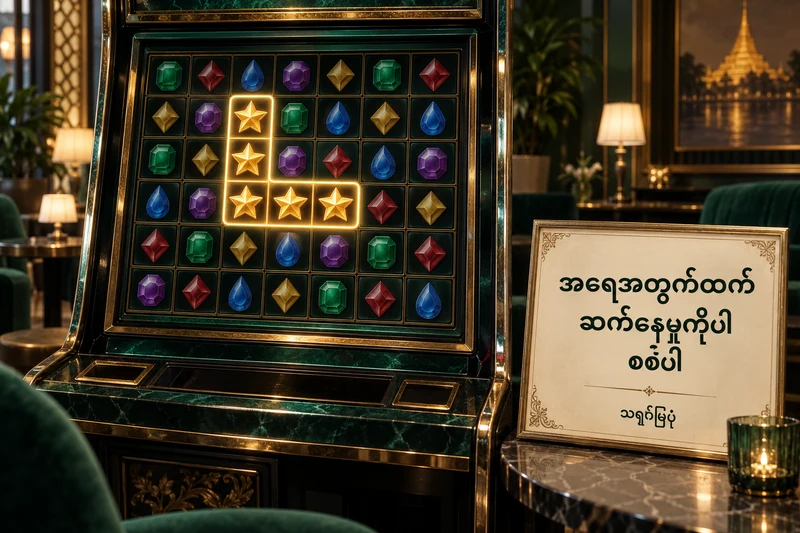 စိတ်ကူးslotဘုတ်ပေါ်တွင် ဘေးချင်းဆက်နေသောကြယ်ငါးခုကို L ပုံစံအဖြစ်ပြထားခြင်း